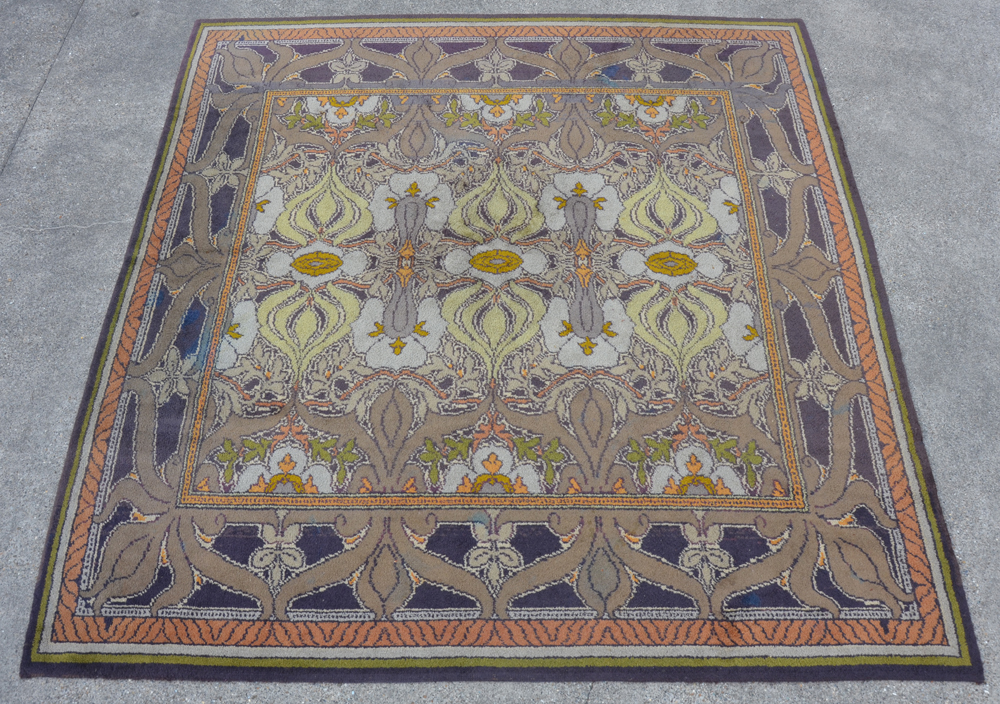 Ateliers d'Art de Courtrai De Coene Frères — another view with distorted perspective from above, the rug is almost square in reality