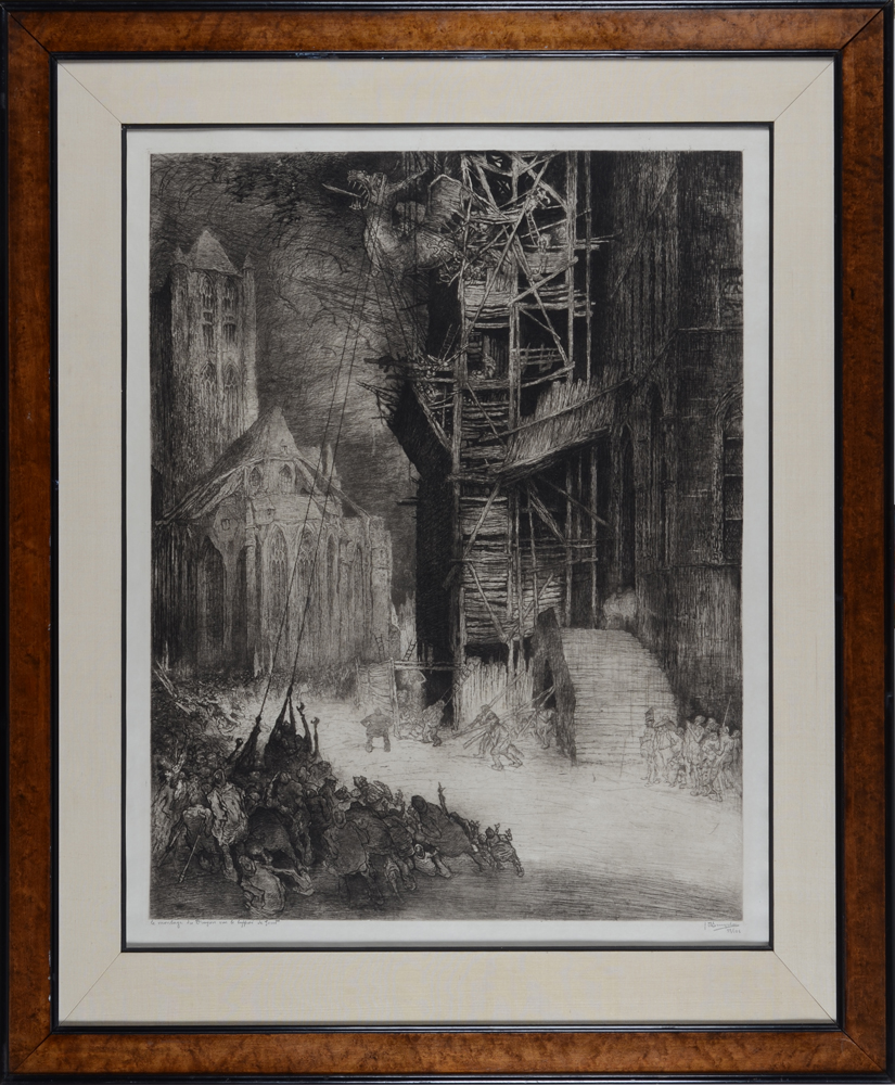 Jules De Bruycker — The etching in its frame