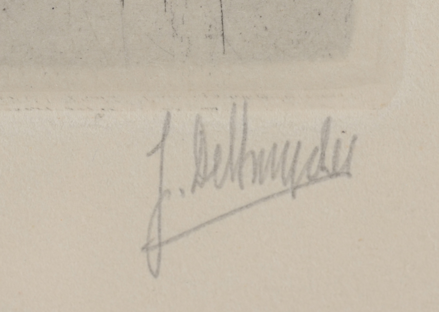 Jules De Bruycker — Signature of the artist bottom right