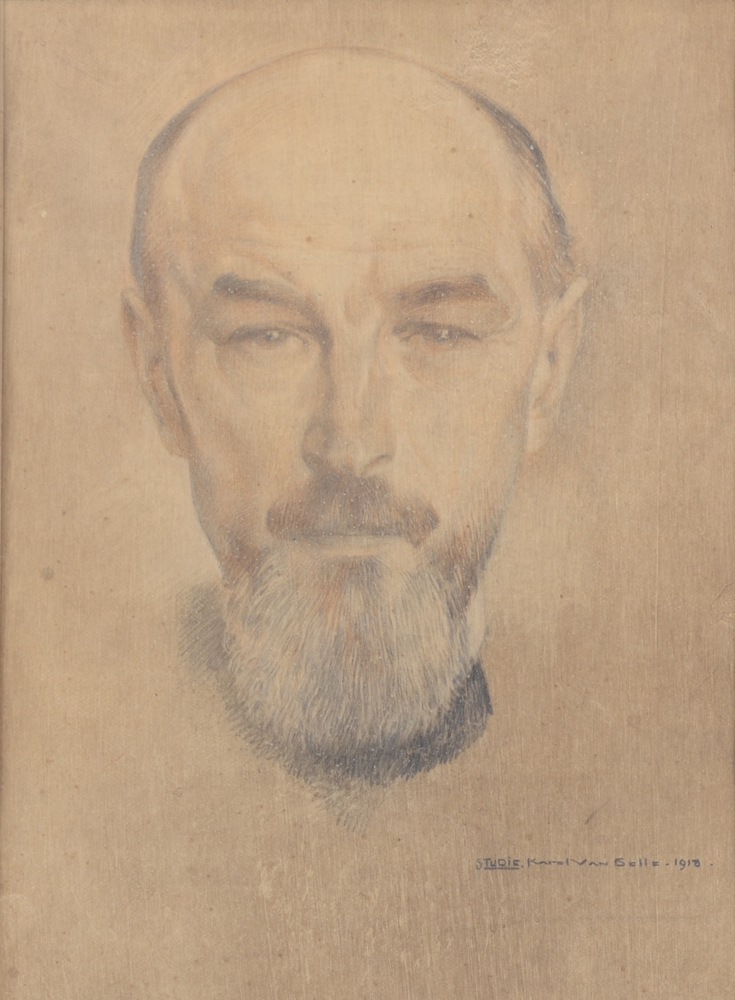 Karel Van Belle (1884-1959) — Dessin de 1913, probablement un autoportrait