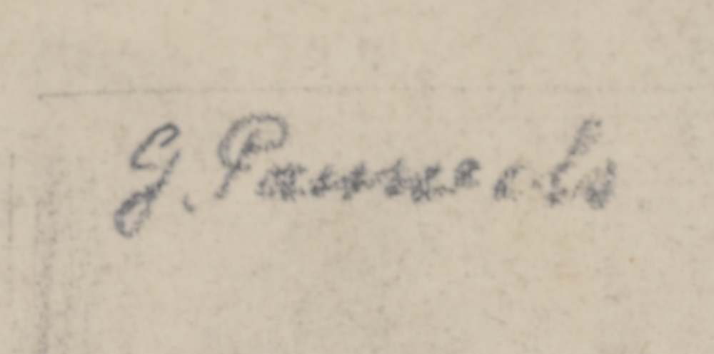 Gaston Pauwels — Signature of the artist, top left.