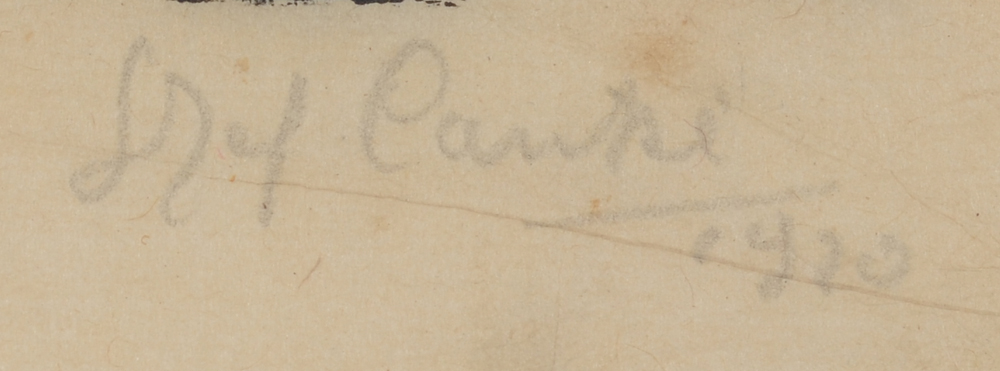 Jozef Cantré  — Signature and date by the artist in pencil bottom right