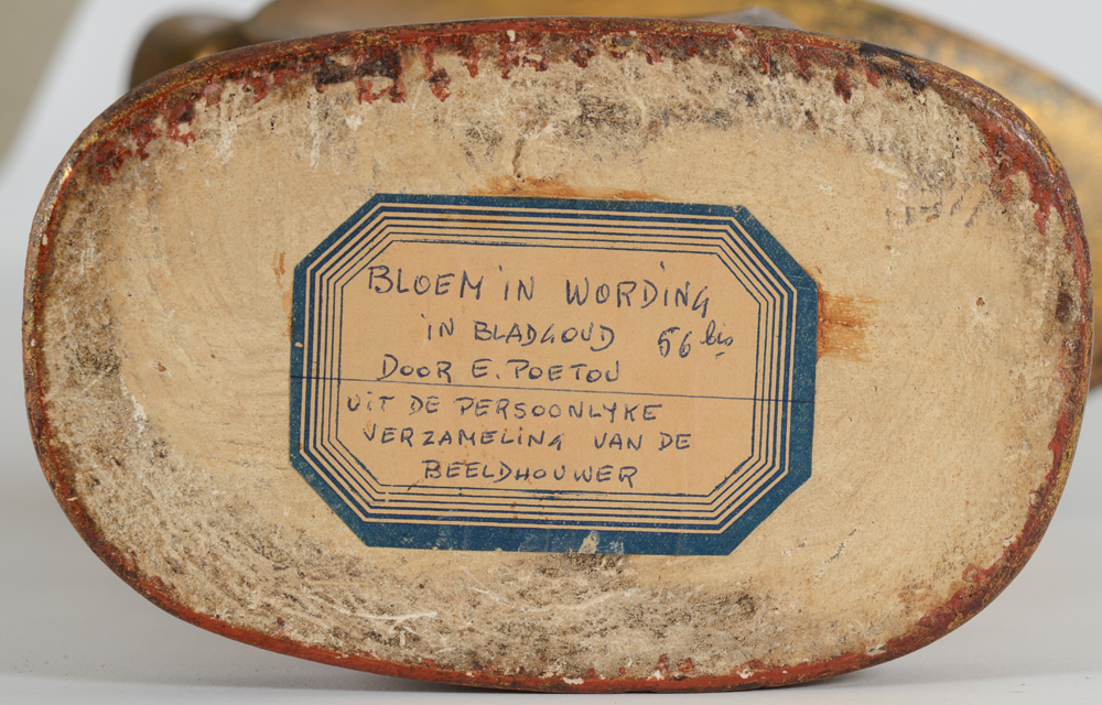 Emile Poetou — Original label at the bottom of the base