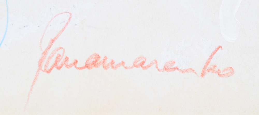 Panamarenko — Signature in red pencil bottom right