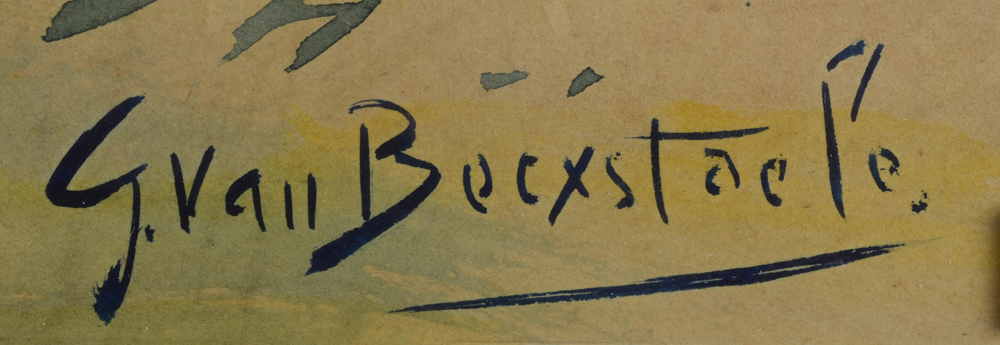 Geo Van Bocxstaele — Signature of the artist, bottom right