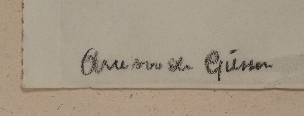 Arie Van Der Giessen 'Studie voor de Piéta' signature  — Signature of the artist on the bottom left.