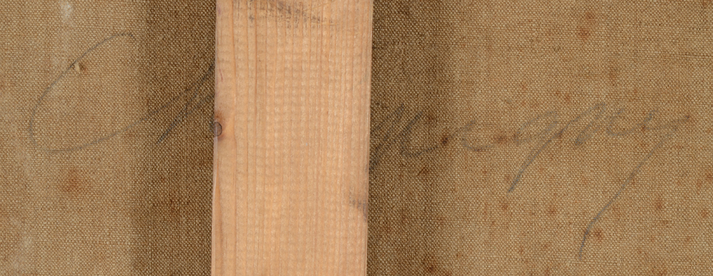 Bern-Klène Bernard — 'Champigny' written at the back of the canvas