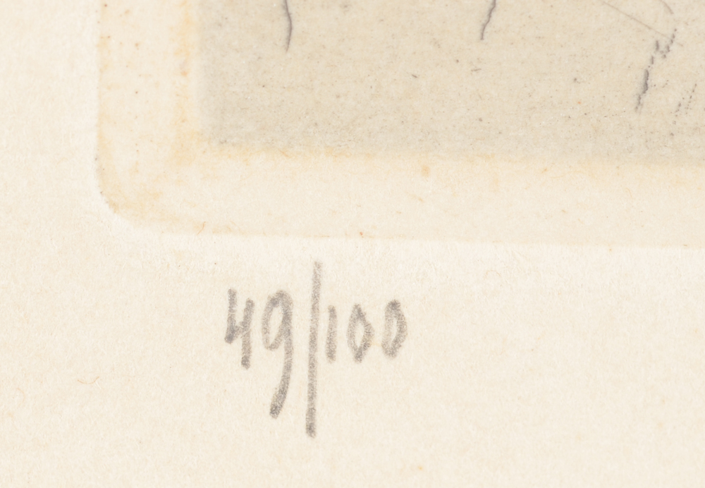 Jules De Bruycker — Justification in pencil, bottom left