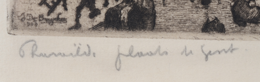 Jules De Bruycker — title in Flemish, bottom left