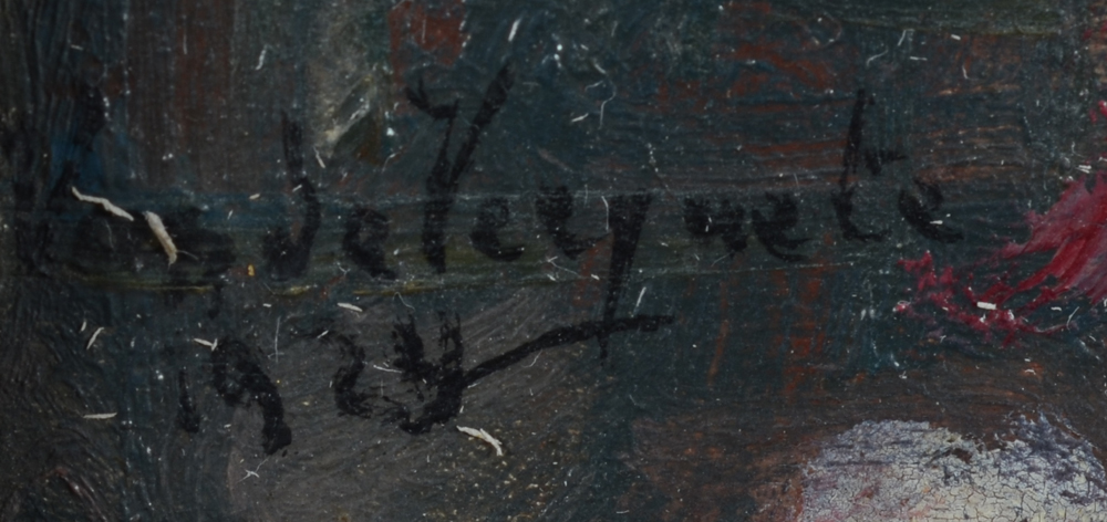 Julien (Jules) Van de Veegaete — Signature of the artist and date, middle left