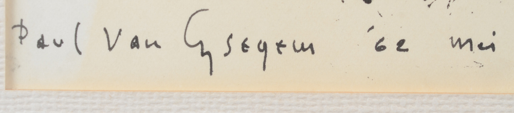 Paul Van Gysegem — Signature of the artist and date, in ink, bottom left