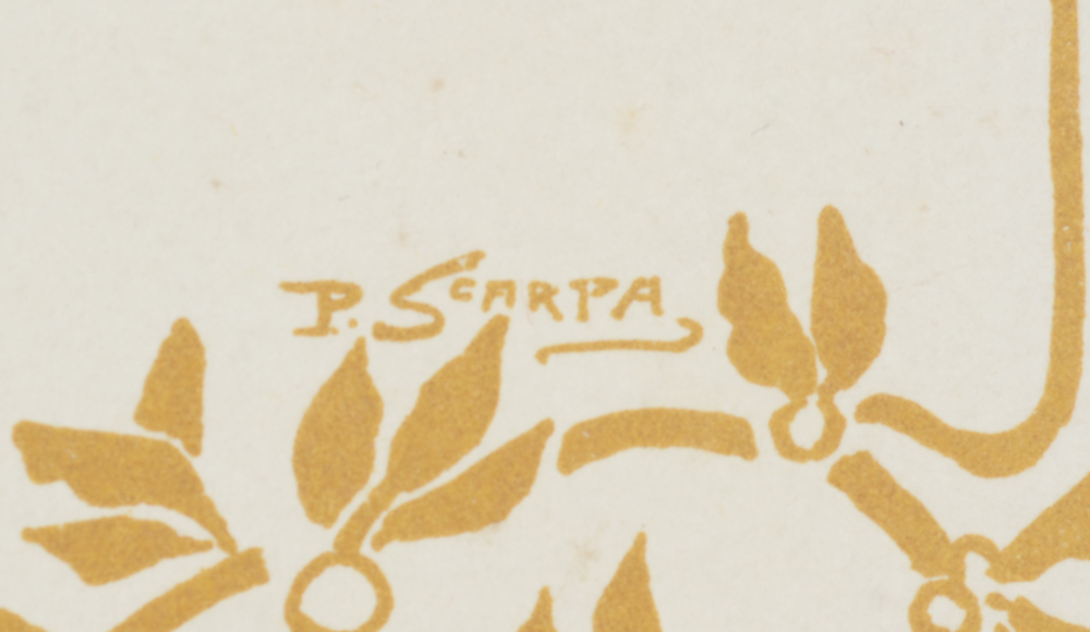 P. Scarpa — Signature of the artist in the image, bottom right