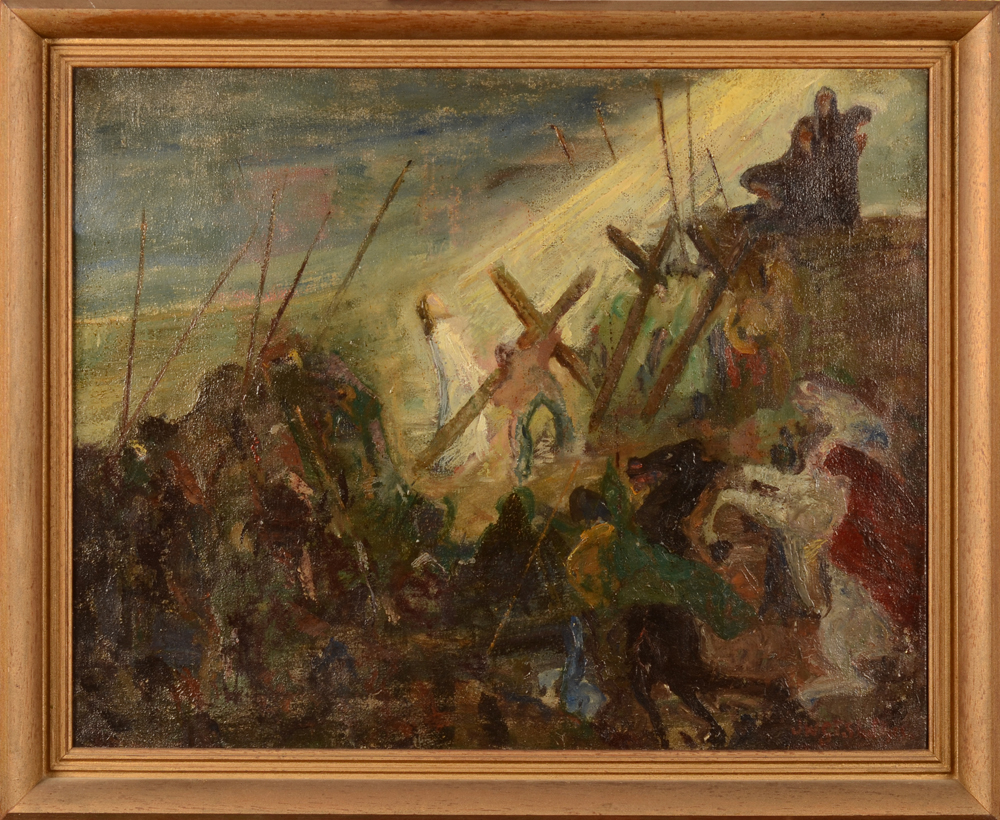 Jan Willem Grinwis Plaat Stultjes — The painting in its frame