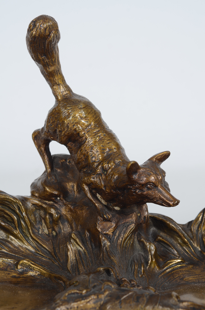 Albert Marionnet — Detail of the fox sculpture