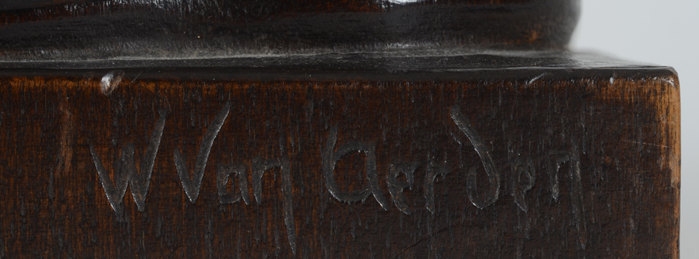 Willem Van Aerden — Signature of the artist at the side of the base
