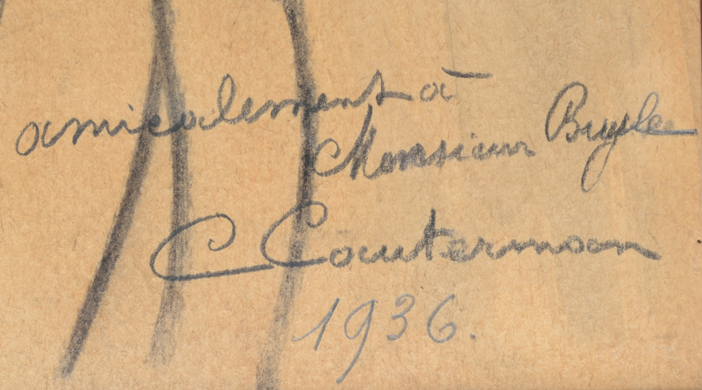 Cécile Cauterman-Boonans — Signature of the artist, date and dedication in pencil bottom right