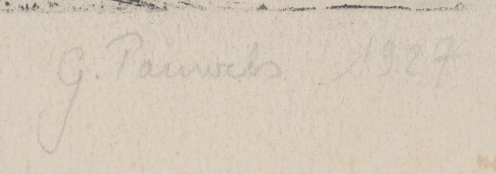 Gaston Pauwels — Signature of the artist and date bottom right