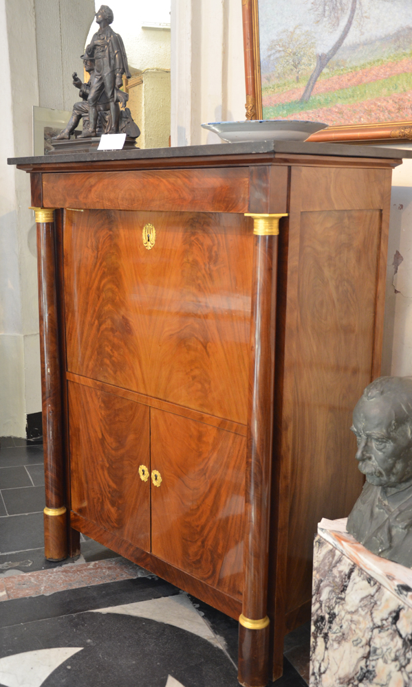 Signed Empire Secretary Desk — Secretaire fermée
