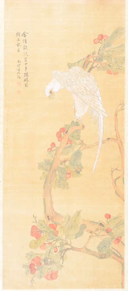 Chinese painting of a white eagle — the painting without frame