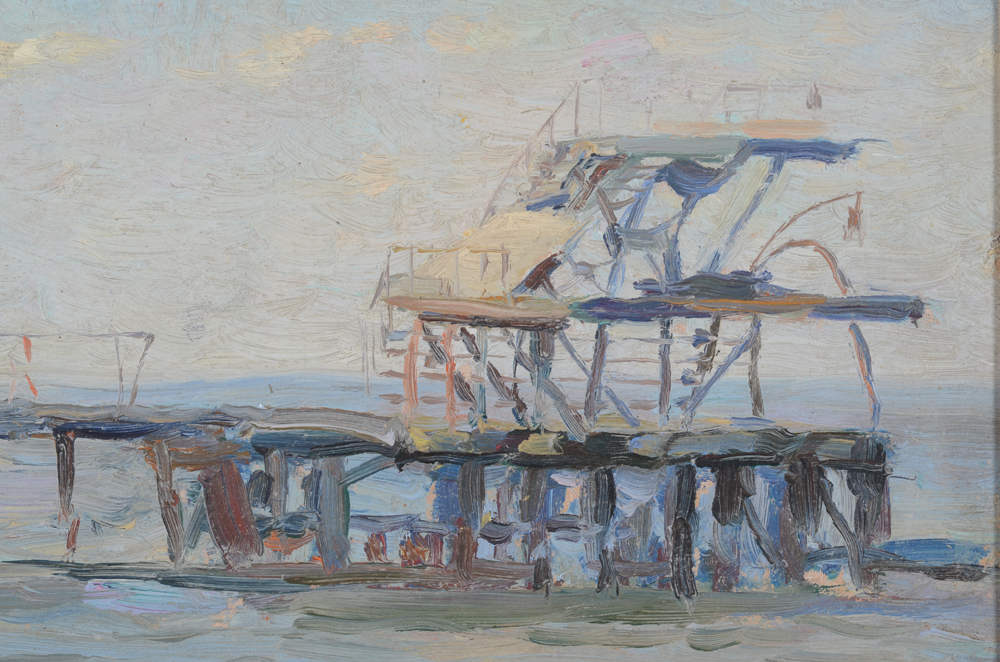 Vladimir Stepanovich (attributed to) — peinture dans le style impressionniste, fin du 20e siècle, sujet intéressant
