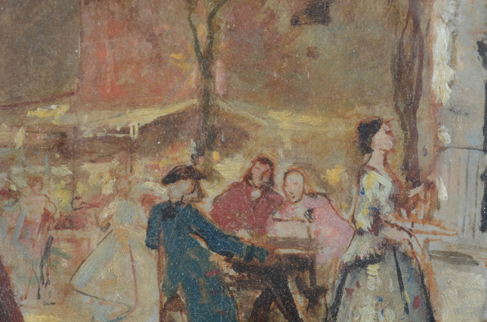 Auguste Serrure — Detail of the oil sketch