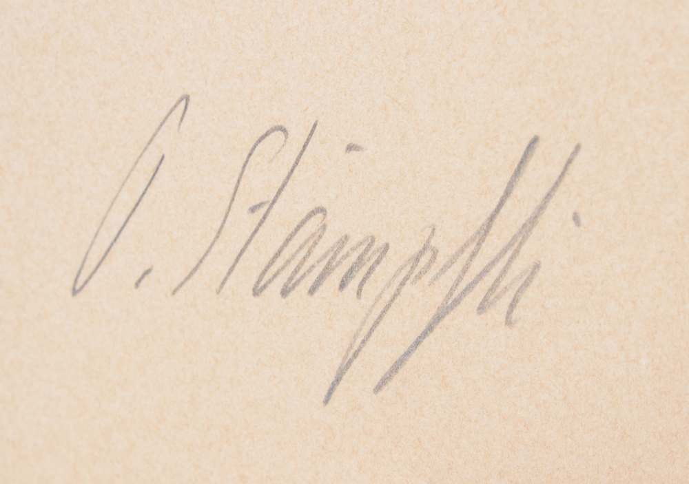 Peter Stampfli — Signature of the artist bottom right