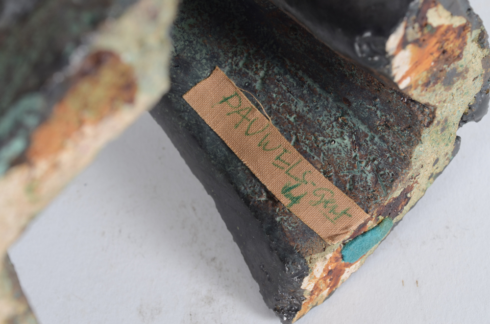 Achiel Pauwels — Label with signature and number '4', probably of an exhibition