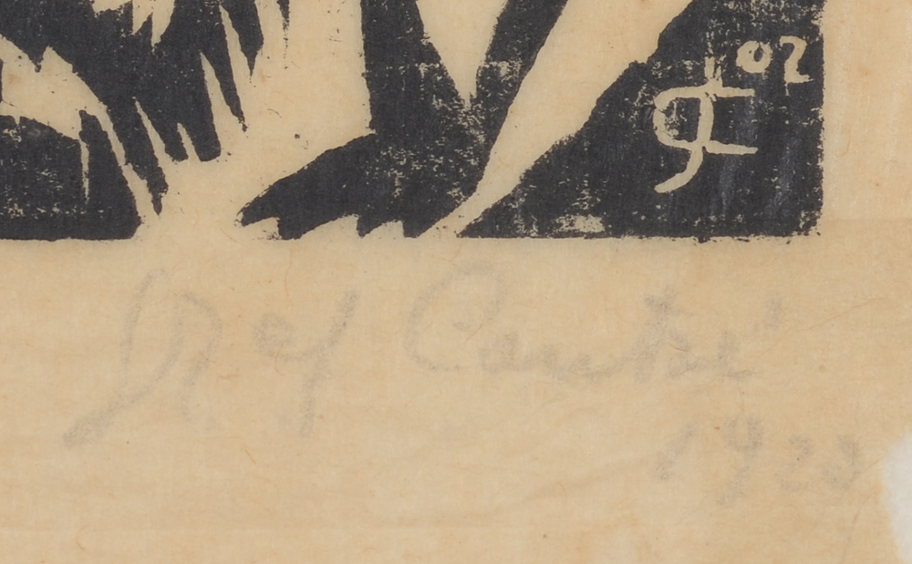 Jozef Cantré — Signature of the artist and date bottom right