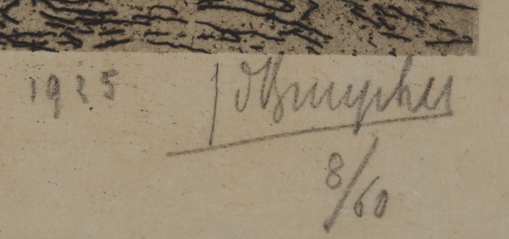 Jules De Bruycker — Date, signature by the artist and justification in pencil, bottom right