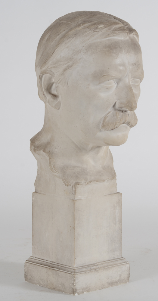 Jules Lagae a male portrait, signed and dated 1908 — View to the right