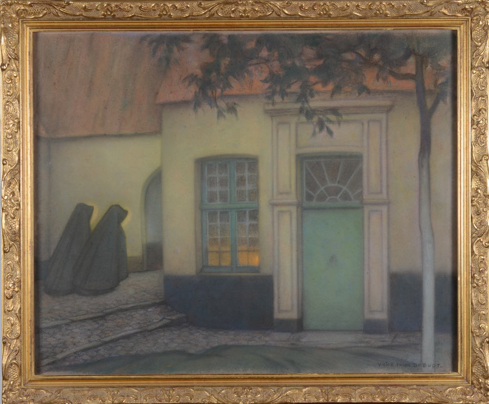 Victor Frans De Budt — The pastel in its frame