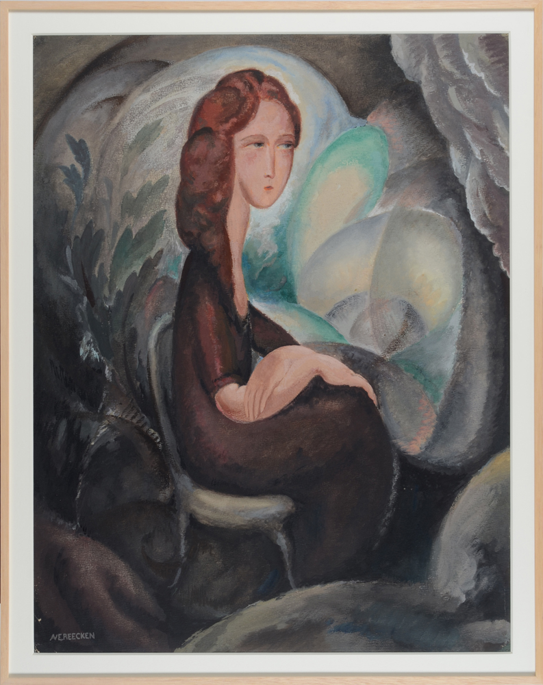 Achiel Vereecken — the gouache in its modern frame