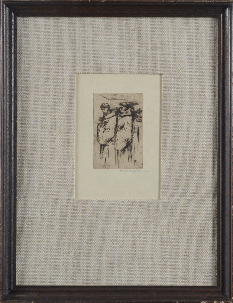 Walter Vaes  — The etching with its frame