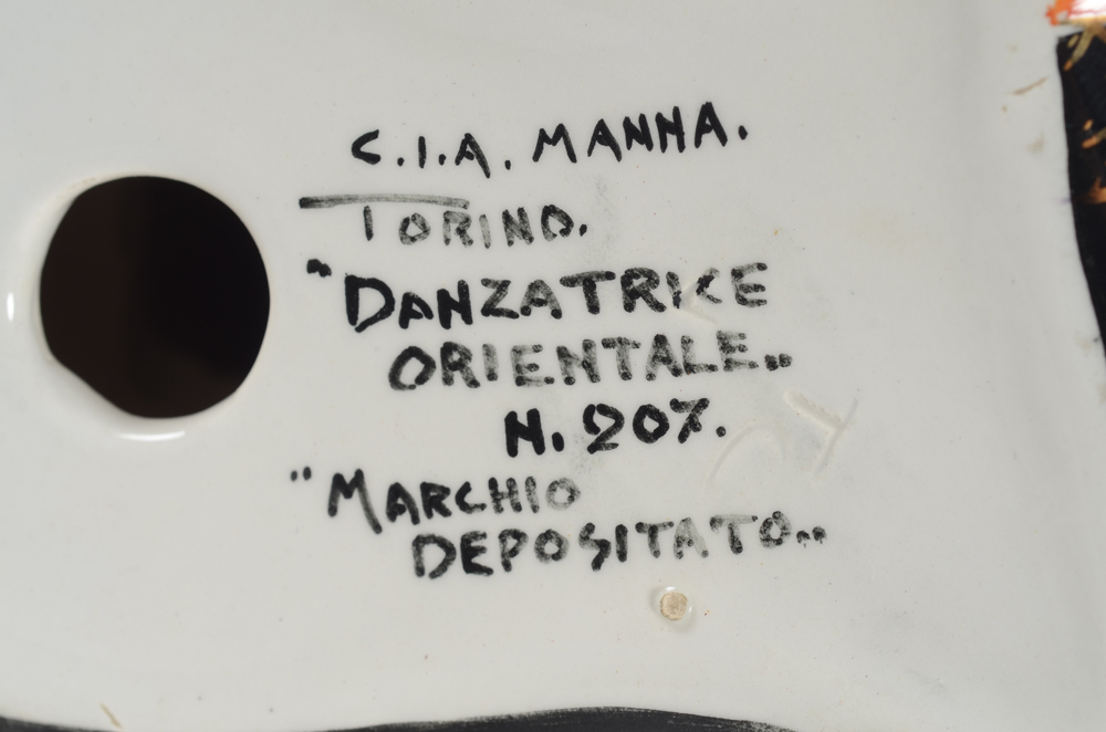 C.I.A. Manna Danzatrice Orientale — Marks on the bottom of the base