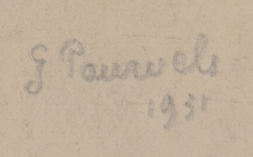 Gaston Pauwels — Signature of the artist top right