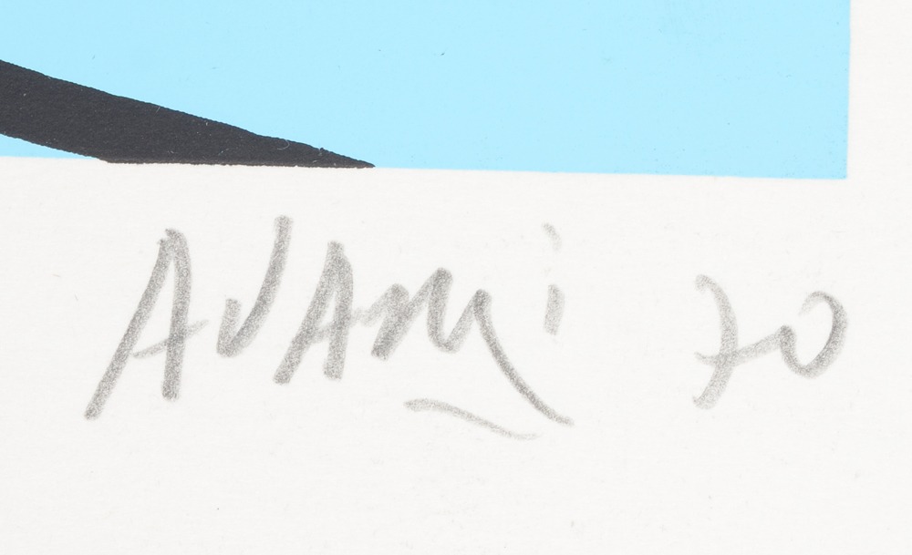 Valerio Adami — Signature by the artist and date in pencil bottom right