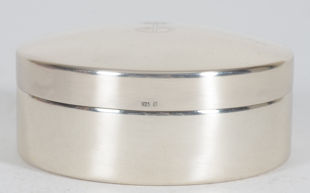 Prins Bernhard van Lippe-Biesterfeld, a silver presentation box with monogram — Sterling silver mark on the side of the box