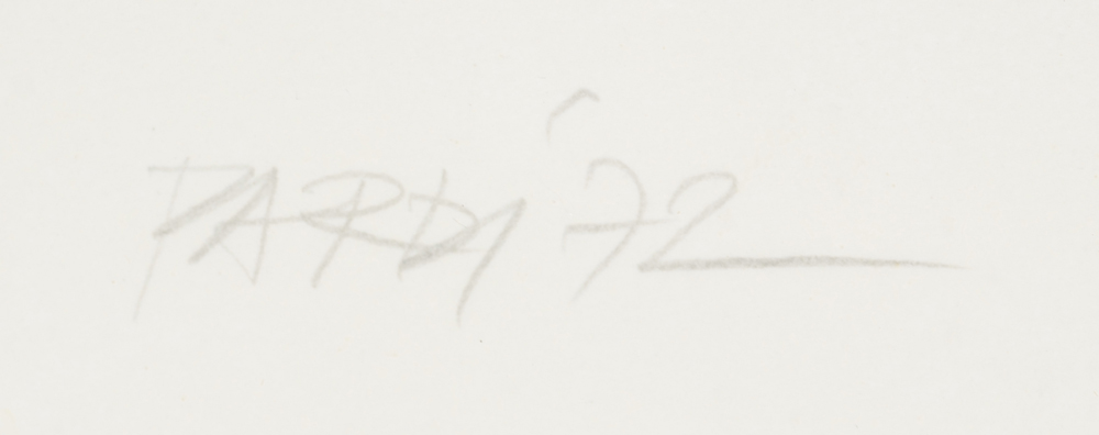 Giancarlo Pardi — Signature of the artist and date in pencil, bottom centre