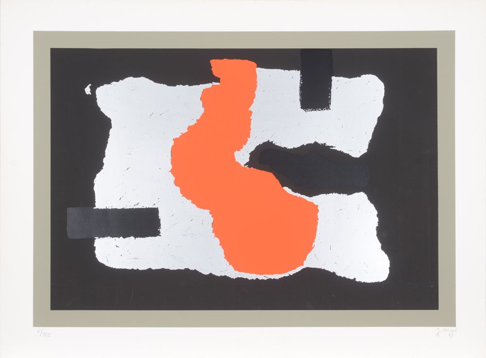 Jozef Mees Untitled Abstract Lithograph 1969  — Lithographie abstraits, signée, datée et justifiée par l'artiste