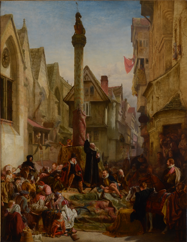 James Drummond — Très importante peinture, huile sur panneau, figurant une histoire réelle dans la genèse de l'indentité Ecossaise. oeuvre maîtresse de 1863.