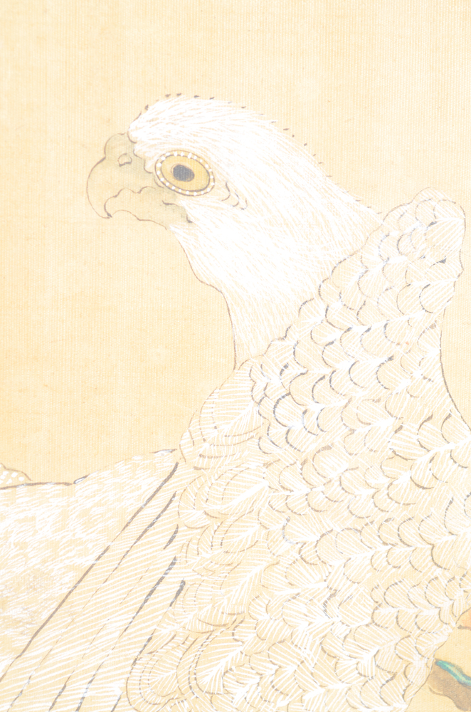 Chinese painting of a white eagle — Detail of the eagle painting