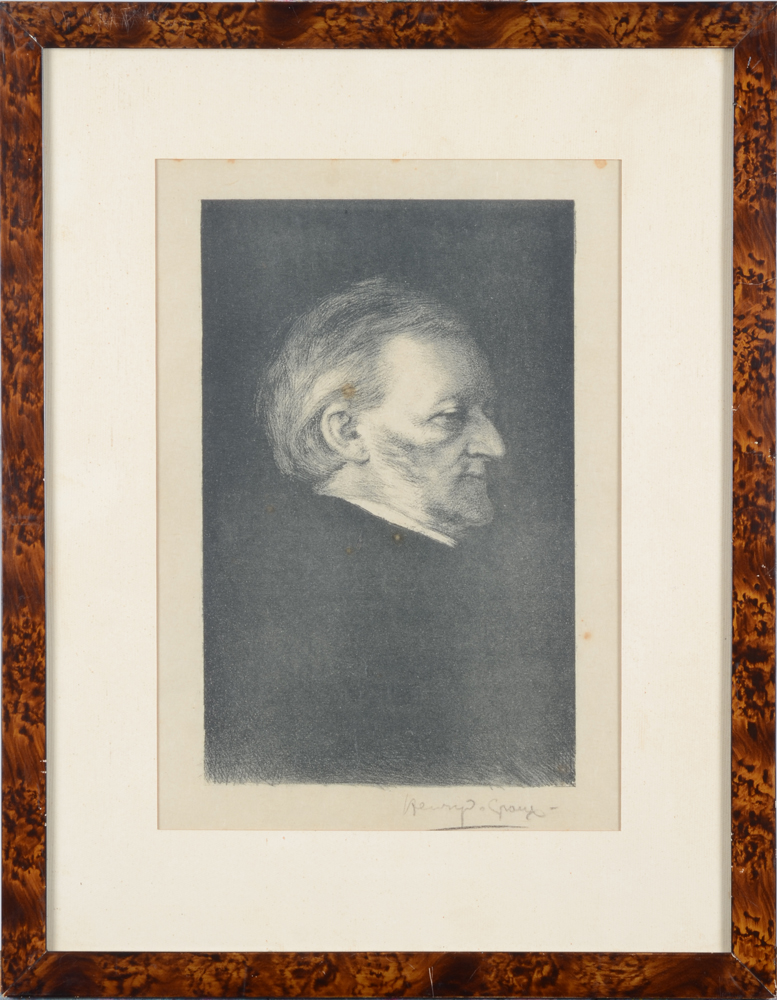 Henry de Groux — the lithograph in its frame