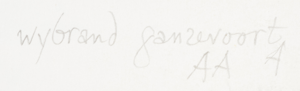 Wybrand Ganzevoort — Signature of the artist and title at the back of the last drawing.