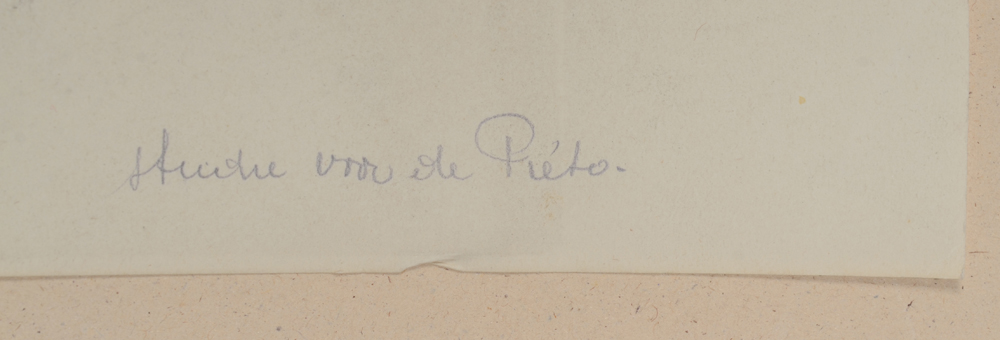 Arie Van Der Giessen 'Studie voor de Piéta' title — Title/ text on the bottom right 'Studie voor de Piéta'