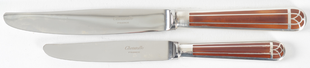 Christofle France — Detail of the knives, all in used but good condition