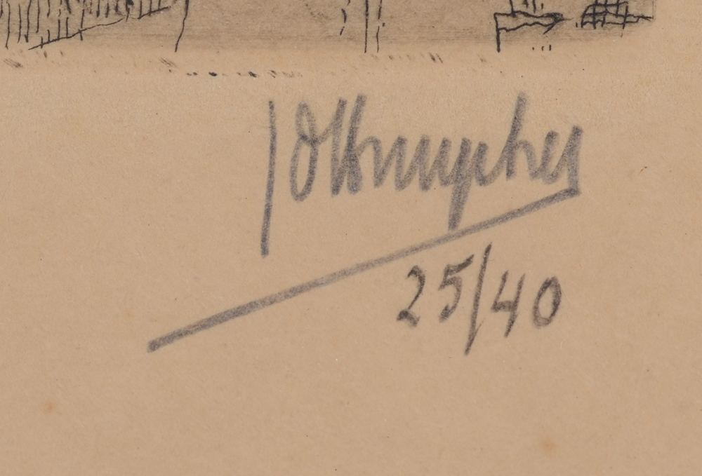 Jules De Bruycker  — signature of the artist and justification in pencil bottom right