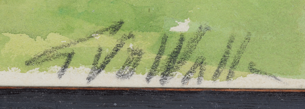 Georges Van de Walle — Signature of the artist on one of the watercolours, bottom right