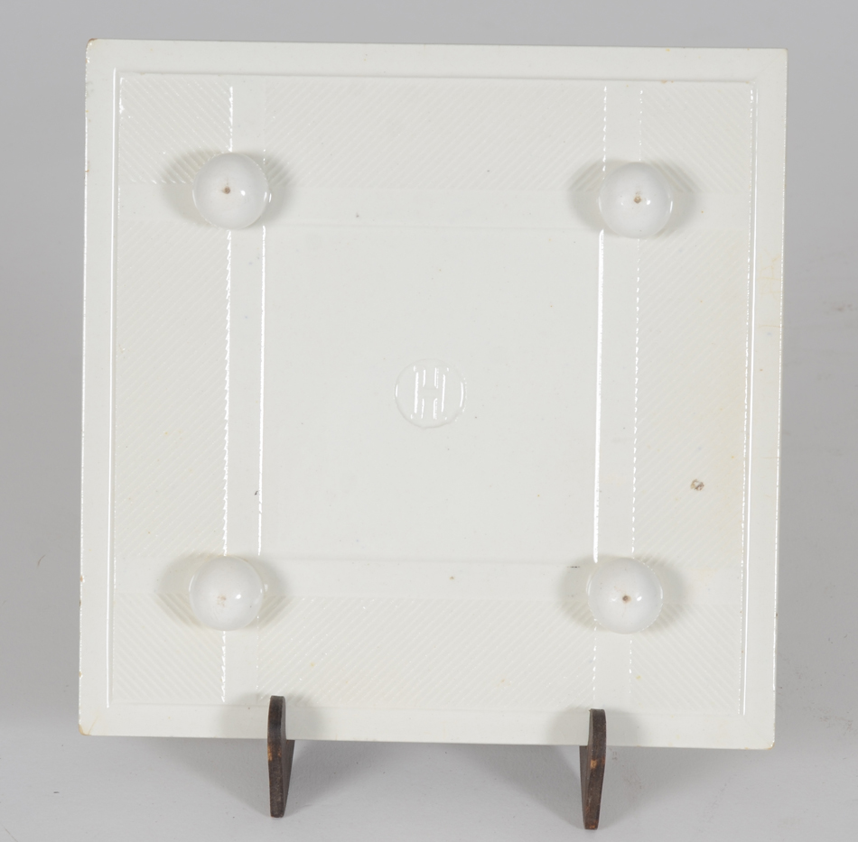 s.a Grès Emaillés d’Hemixem, Gilliot Frères — Back of the tile with the factory mark