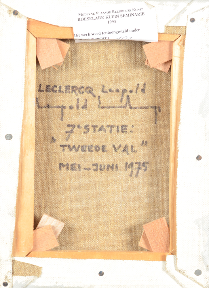 Léopold Leclercq The 14 stations of the cross, 1975 — Station 7: Back