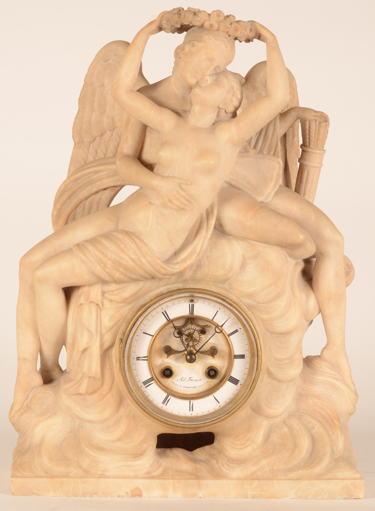 Alabaster Clock — Top part of the clock.